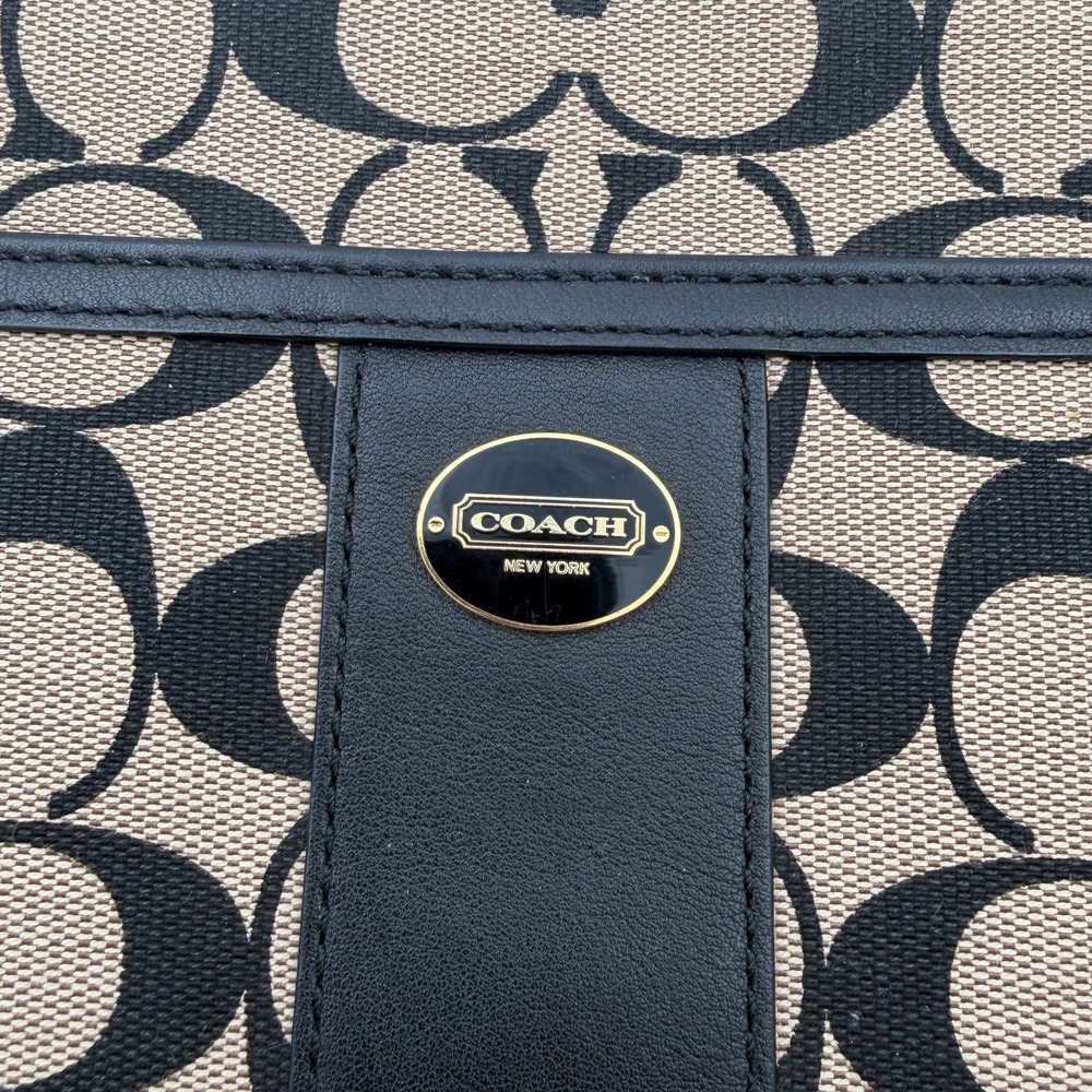 Coach Signature Laptop Computer Sleeve Case Bag All Over Zippered Brown - Picture 3 of 6